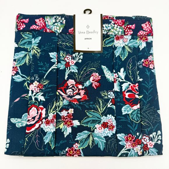 Vera Bradley 100% Cotton Apron in Rose Toile Floral Print – 32” Long - Picture 1 of 7